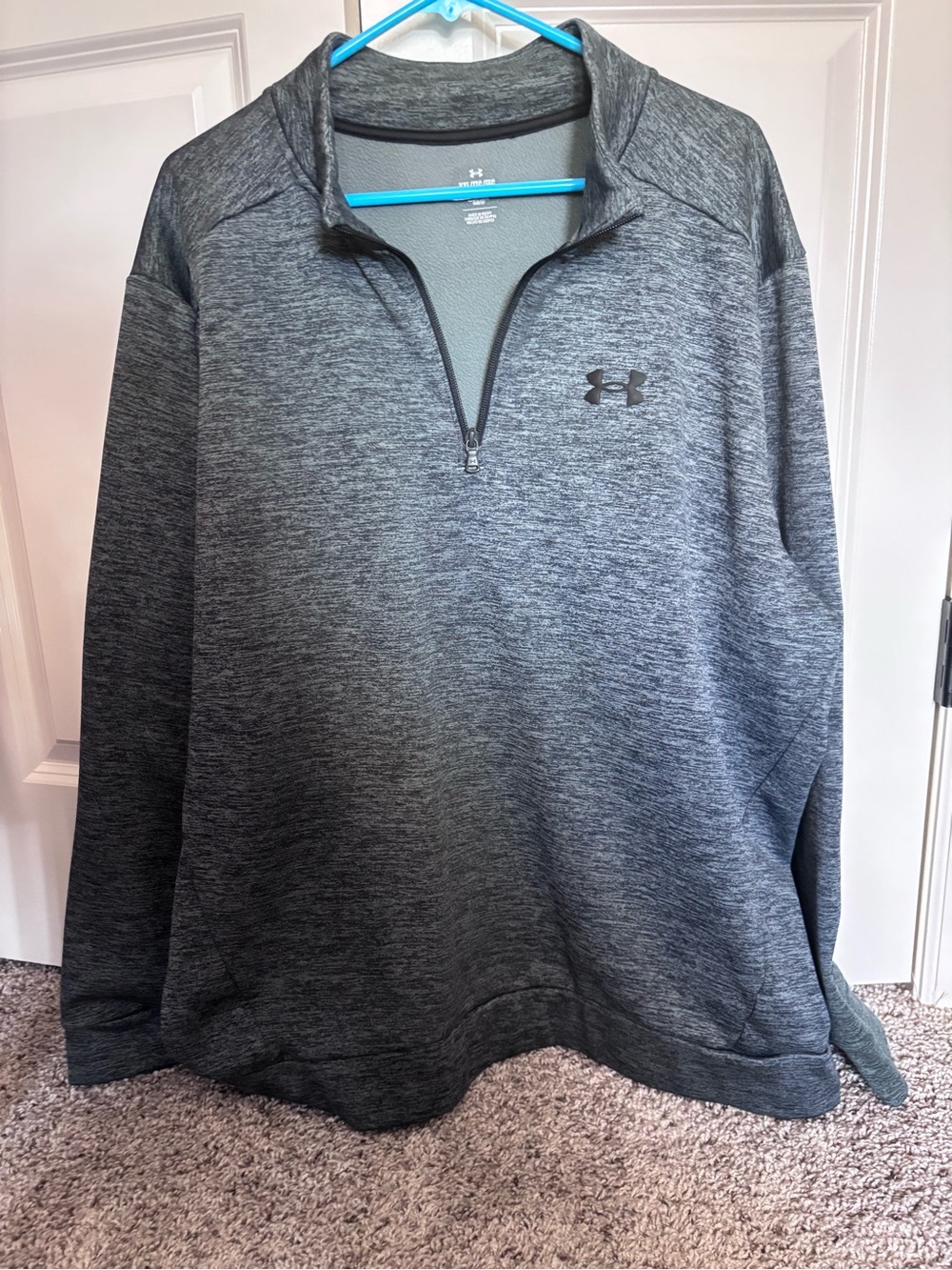 Under Armour Men's Grey Quarter-Zip Pullover Sweatshirt